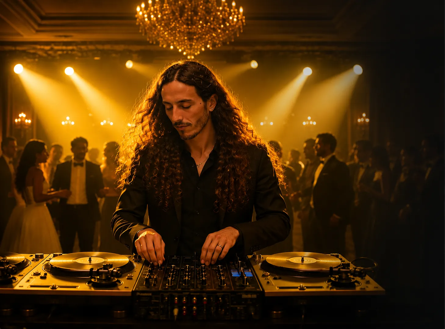 DJ Assaf Aricha playing at a wedding